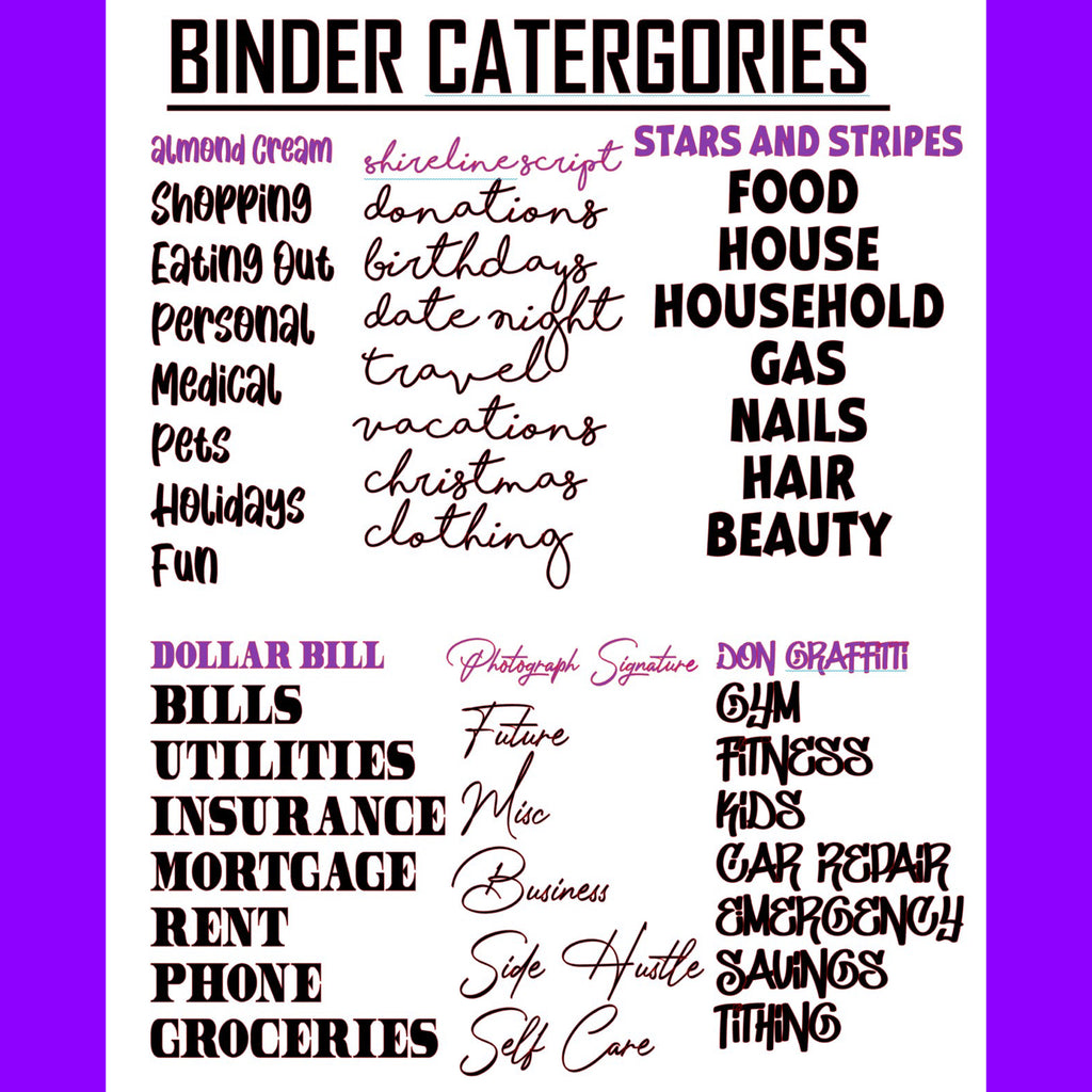 Budget Binders